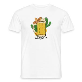 Lustig Cerveza Mexiko Trinken Sarkastische Frauen Männer - Männer T-Shirt - Weiß - Vorne - AI Model Male 178 dark (178cm)