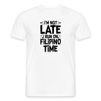 Funny Saying Tardily Visiting Filipino Sarcastic - Men's T-Shirt - white - Front - AI Model Male 178 dark (178cm)