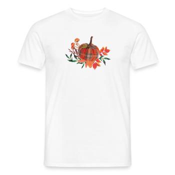 Inspirational Pumpkin Thanksgivings Illustration - Men's T-Shirt - white - Front - AI Model Male 178 dark (178cm)
