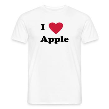 J’adore Apple - T-shirt homme - blanc - Devant - AI Model Male 178 dark (178cm)