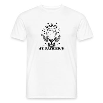 Happy Saint Patricks Day Ireland green colors - Men's T-Shirt - white - Front - AI Model Male 178 dark (178cm)