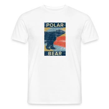 Polar bear bears polar bear gift vintage animal - Men's T-Shirt - white - Front - AI Model Male 178 dark (178cm)