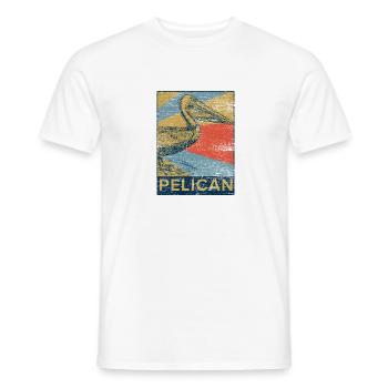 Pélican oiseau mer animal plage esprit idée cadeau - T-shirt homme - blanc - Devant - AI Model Male 178 dark (178cm)