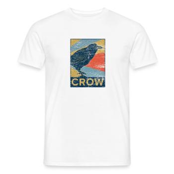 Raven crow bird animal gift pet vintage - Men's T-Shirt - white - Front - AI Model Male 178 dark (178cm)