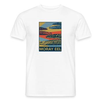 Moray eel diver fish ocean sea creature animal - Men's T-Shirt - white - Front - AI Model Male 178 dark (178cm)