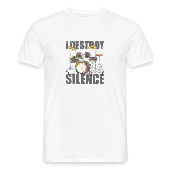 Drummer Drummer Musical Instrument Musician - Men's T-Shirt - white - Front - AI Model Male 178 dark (178cm)