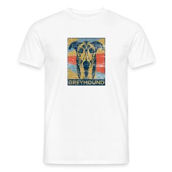 Le lévrier - T-shirt homme - blanc - Devant - AI Model Male 178 dark (178cm)