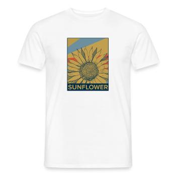 tournesol - T-shirt homme - blanc - Devant - AI Model Male 178 dark (178cm)