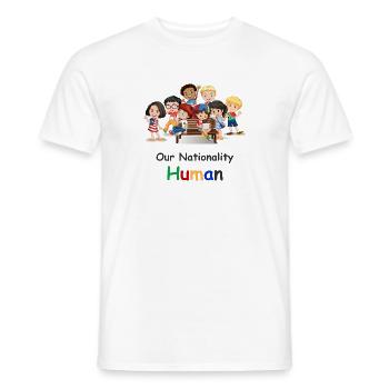 T-shirt de droits de l'homme de nationalité - T-shirt homme - blanc - Devant - AI Model Male 178 dark (178cm)