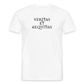 veritas et aequitas Lateinische Sprüche Latein - Männer T-Shirt - Weiß - Vorne - AI Model Male 178 dark (178cm)