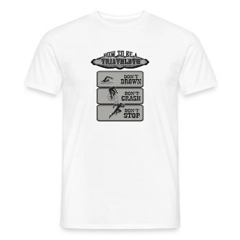 Comment devenir Triathlete Triathlon - T-shirt homme - blanc - Devant - AI Model Male 178 dark (178cm)