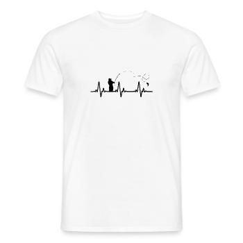 Battement de coeur pour pêcheur - T-shirt homme - blanc - Devant - AI Model Male 178 dark (178cm)