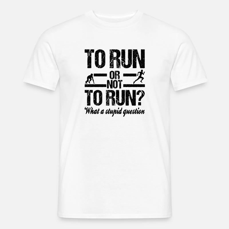 Bieganie - T-shirt męski - biały