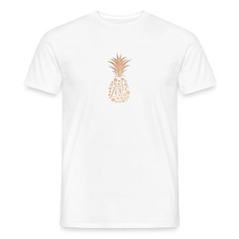 Ananas en or rose Hawaï Amour Aloha Hawaïen - T-shirt homme - blanc - Devant - AI Model Male 178 dark (178cm)