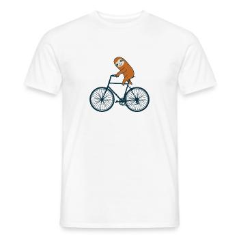 vélo - T-shirt homme - blanc - Devant - AI Model Male 178 dark (178cm)