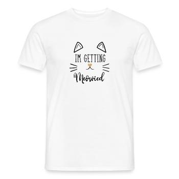 'm Getting Meowied Future Mr Im Getting Married - Men's T-Shirt - white - Front - AI Model Male 178 dark (178cm)