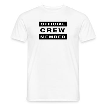 Official Crew Member - Men's T-Shirt - white - Front - AI Model Male 178 dark (178cm)