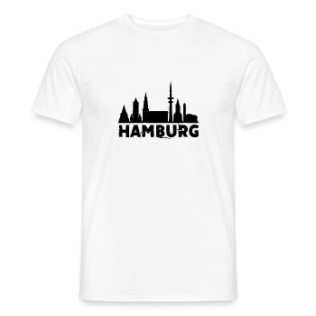 Hambourg - T-shirt homme - blanc - Devant - AI Model Male 178 dark (178cm)