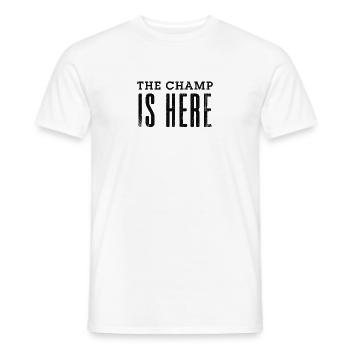 The Champ Is Here Fantasy Football - Men's T-Shirt - white - Front - AI Model Male 178 dark (178cm)
