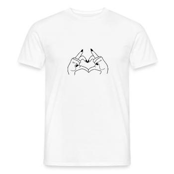 Love - Männer T-Shirt - Weiß - Vorne - AI Model Male 178 dark (178cm)