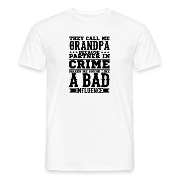 Grandpa grandpa sayings - Men's T-Shirt - white - Front - AI Model Male 178 dark (178cm)