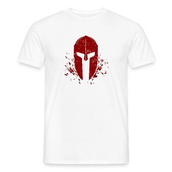 Fitness Spartan Helmet Men | Casque spartiate - T-shirt homme - blanc - Devant - AI Model Male 178 dark (178cm)
