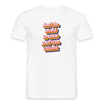 Schwul Lesbisch LGBT Homosexualität Farben - Männer T-Shirt - Weiß - Vorne - AI Model Male 178 dark (178cm)