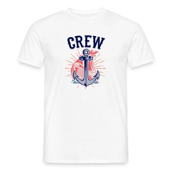 CREW ANKER Vintage SEGELCREW Segeln Teambuilding - Männer T-Shirt - Weiß - Vorne - AI Model Male 178 dark (178cm)