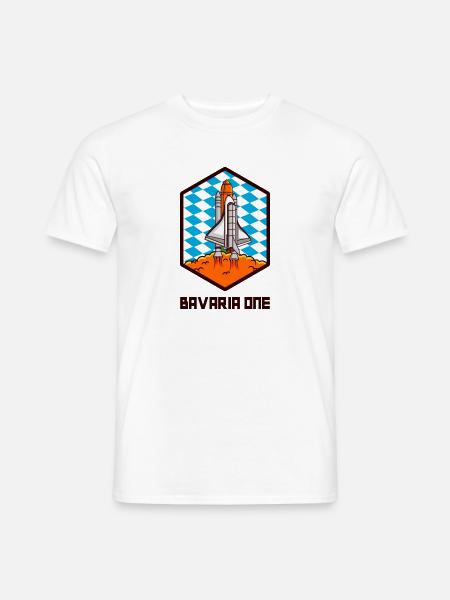 BAVARIA ONE Raumfahrt Bayern Geschenk - Männer T-Shirt - Weiß