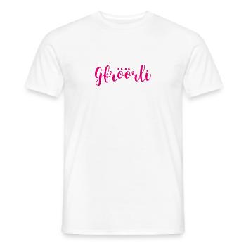 Gförli pink drôle dialecte cadeau Suisse - T-shirt homme - blanc - Devant - AI Model Male 178 dark (178cm)