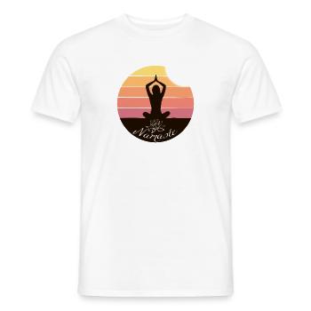 Yoga Fitness Namaste Femme T-shirt Méditation - T-shirt homme - blanc - Devant - AI Model Male 178 dark (178cm)