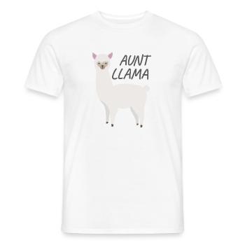 Correspondance famille Lama Cadeau Tante Lama pour tante pour tante - T-shirt homme - blanc - Devant - AI Model Male 178 dark (178cm)