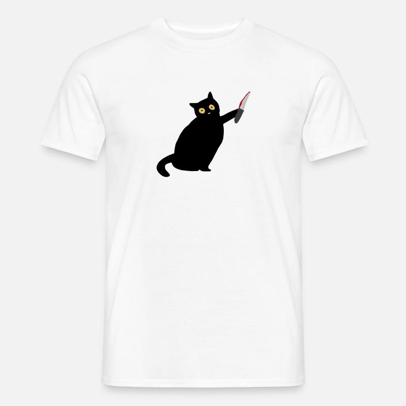 KILLER CAT - Männer T-Shirt - Weiß