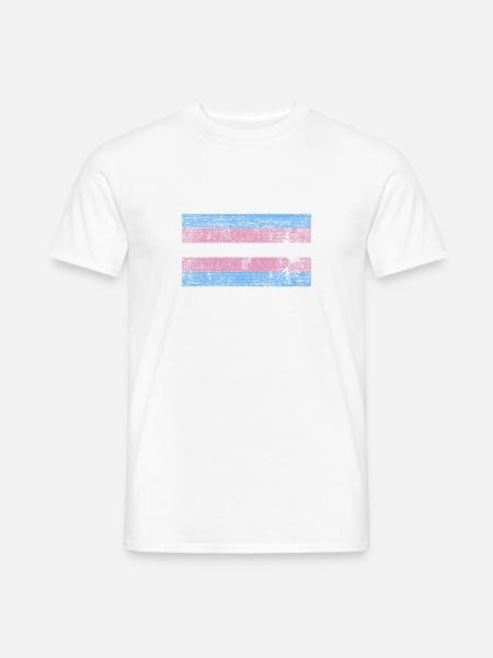 Transgender Flagge Trans Flag Pride - Männer T-Shirt - Weiß