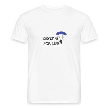 Parachutisme - T-shirt homme - blanc - Devant - AI Model Male 178 dark (178cm)