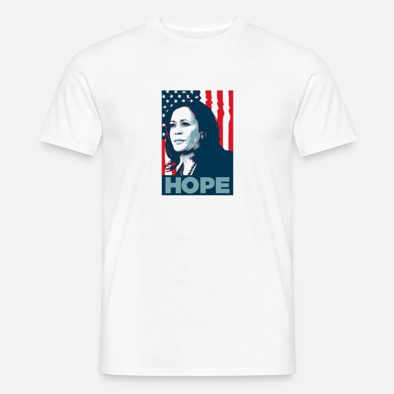 Kamala Harris Hoffnung - Männer T-Shirt - Weiß