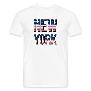 new York - Men's T-Shirt - white - Front - AI Model Male 178 dark (178cm)