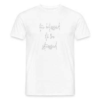 Christliches Design - Zu gesegnet, um gestresst zu sein - Männer T-Shirt - Weiß - Vorne - AI Model Male 178 dark (178cm)