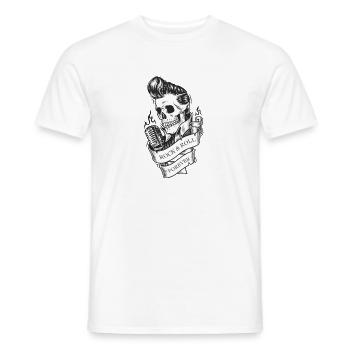 Rock and roll - T-shirt homme - blanc - Devant - AI Model Male 178 dark (178cm)