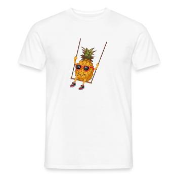 annanas pineapple - Men's T-Shirt - white - Front - AI Model Male 178 dark (178cm)