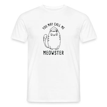 Meowster | Master Graduation Gifts for Graduates | - Men's T-Shirt - white - Front - AI Model Male 178 dark (178cm)