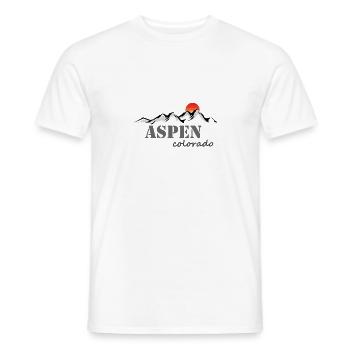 ski - Men's T-Shirt - white - Front - AI Model Male 178 dark (178cm)