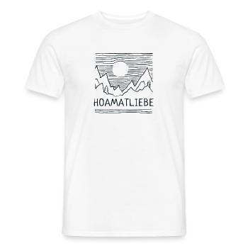 Hoamatliebe Bayrisch Bayerisch Alpenpanorama - Männer T-Shirt - Weiß - Vorne - AI Model Male 178 dark (178cm)
