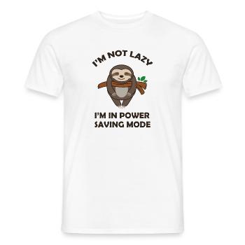 LUSTIGES FAULTIER Geschenk - Männer T-Shirt - Weiß - Vorne - AI Model Male 178 dark (178cm)