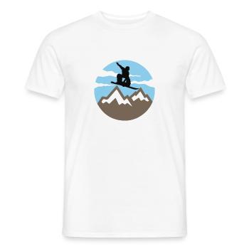 Snowboard - Männer T-Shirt - Weiß - Vorne - AI Model Male 178 dark (178cm)