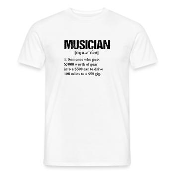 Musicien cadeau guitariste pour musicien MUSICIEN - T-shirt homme - blanc - Devant - AI Model Male 178 dark (178cm)