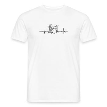 DRUMMER Geschenk Schlagzeug für Schlagzeuger - Männer T-Shirt - Weiß - Vorne - AI Model Male 178 dark (178cm)
