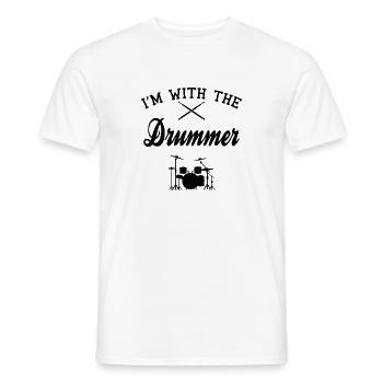 DRUMMER GIRLFRIEND Geschenk Schlagzeug für - Männer T-Shirt - Weiß - Vorne - AI Model Male 178 dark (178cm)