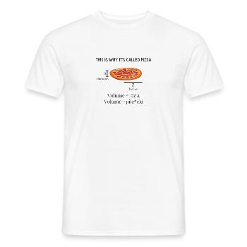 Pizza Mathe Pi Student Ingenieur Professor - Männer T-Shirt - Weiß - Vorne - AI Model Male 178 dark (178cm)