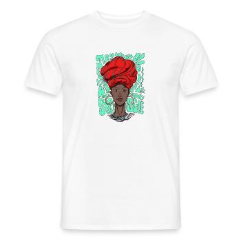 Culture de la femme noire - T-shirt homme - blanc - Devant - AI Model Male 178 dark (178cm)